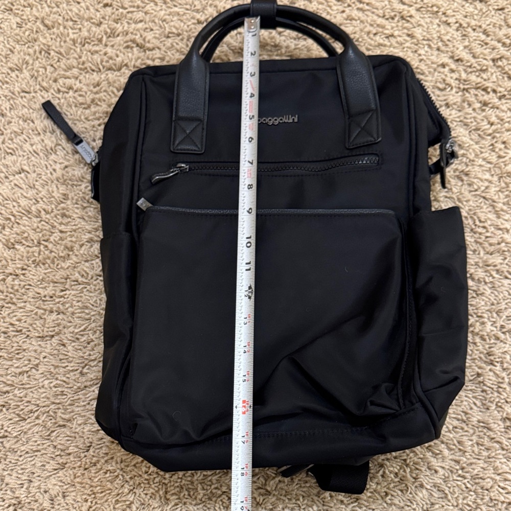 Baggallini Soho Laptop Handled Travel Backpack, Black - Picture 12 of 14